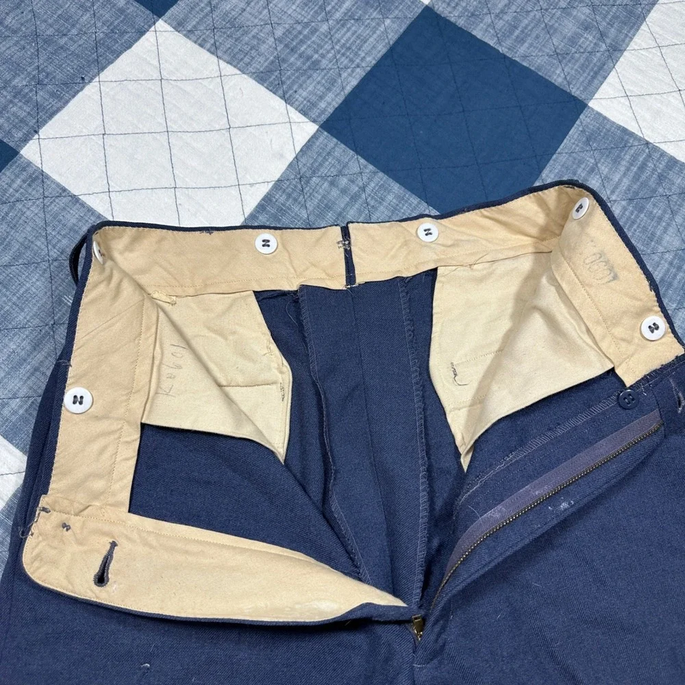 VTG 50s Korean War USN US Military Officers Pants Heavy Work GABARDINE Trousers